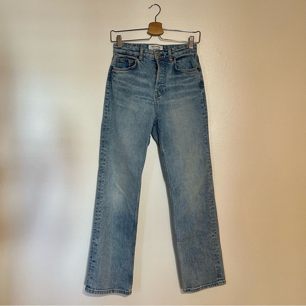 Reformation Cynthia Stretch High Rise Straight Jeans